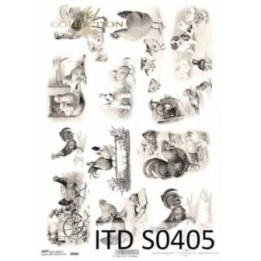 Decoupagepapier Soft ITD S0405