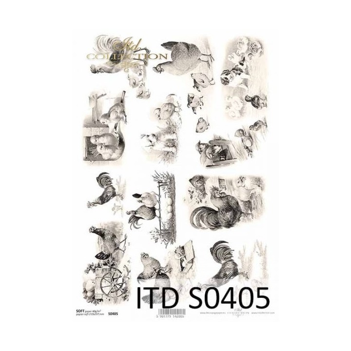 Decoupagepapier Soft ITD S0405