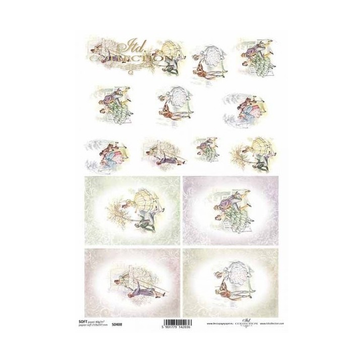 Decoupagepapier Soft ITD S0408