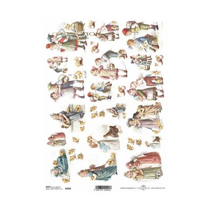 Decoupagepapier Soft ITD S0409
