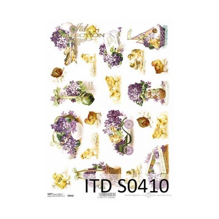 Decoupagepapier Soft ITD S0410