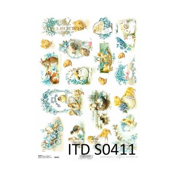 Decoupagepapier Zacht ITD S0411