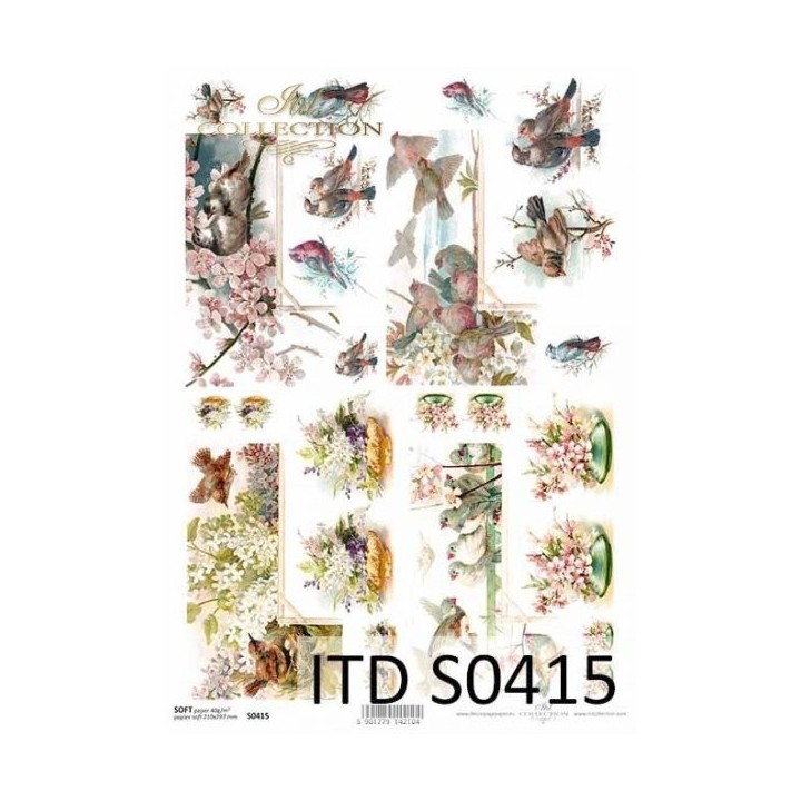 Decoupagepapier Soft ITD S0415