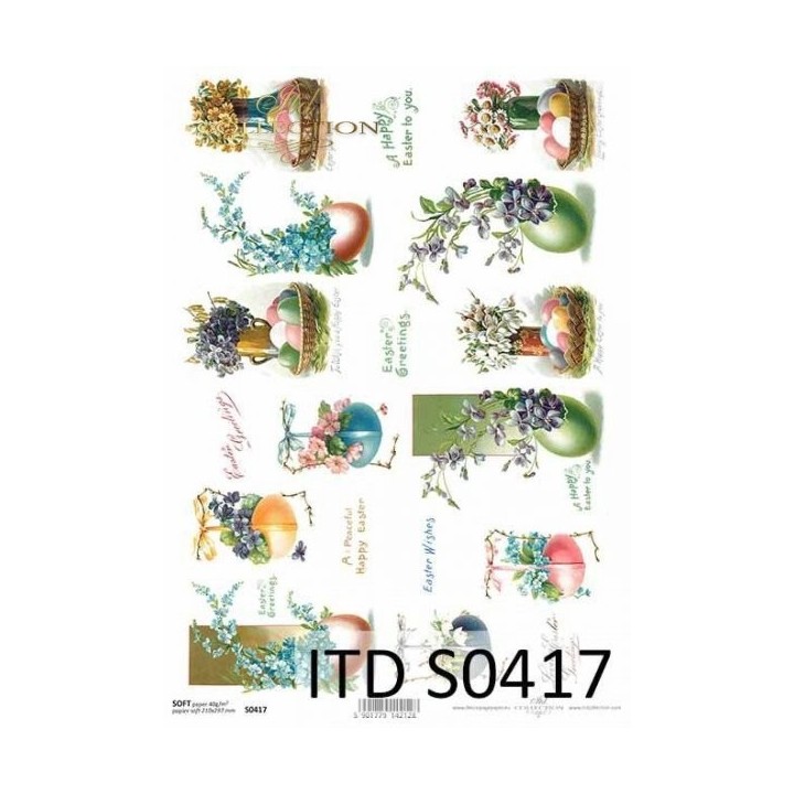 Decoupagepapier Zacht ITD S0417