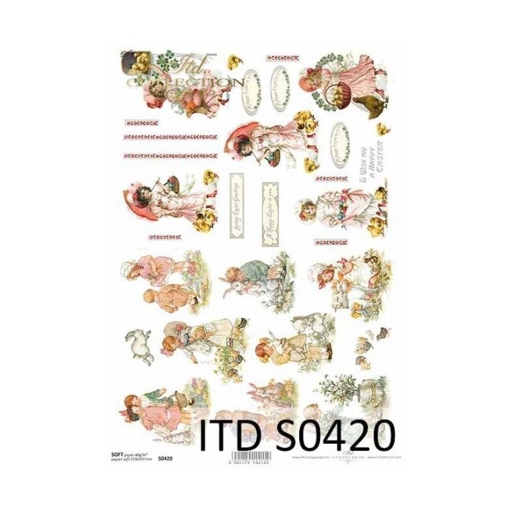Decoupagepapier Soft ITD S0420