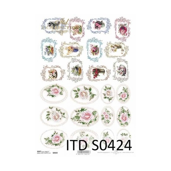 Decoupagepapier Soft ITD S0424