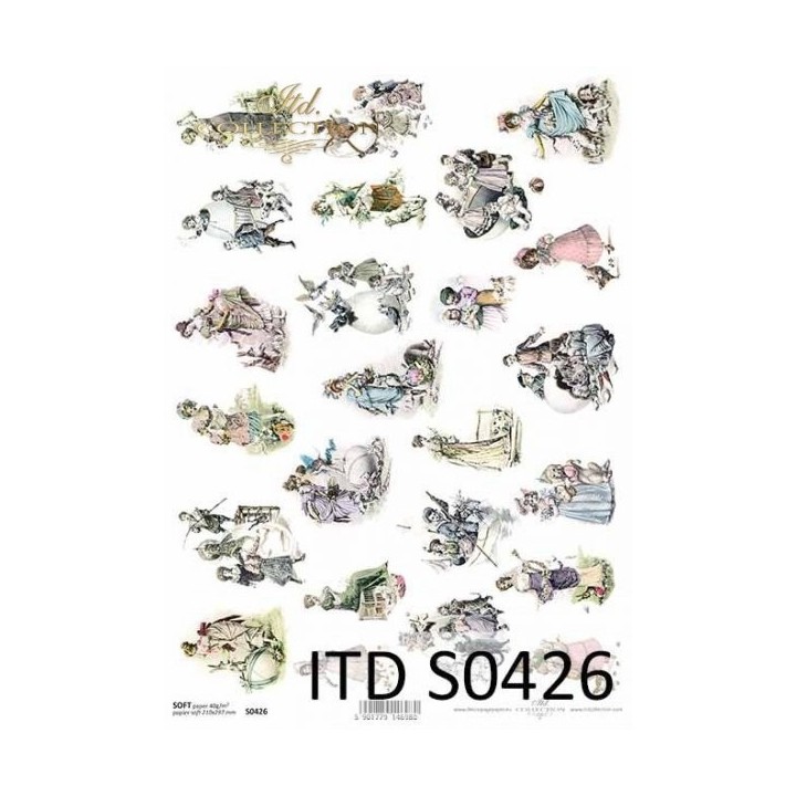 Decoupagepapier Soft ITD S0426