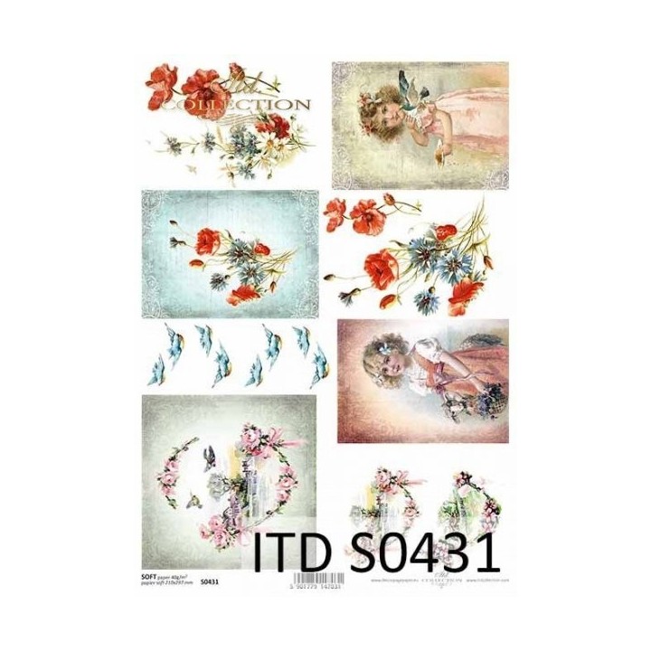 Decoupagepapier Zacht ITD S0431