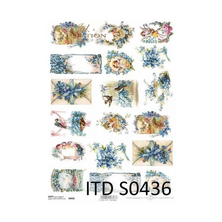 Decoupagepapier Soft ITD S0436
