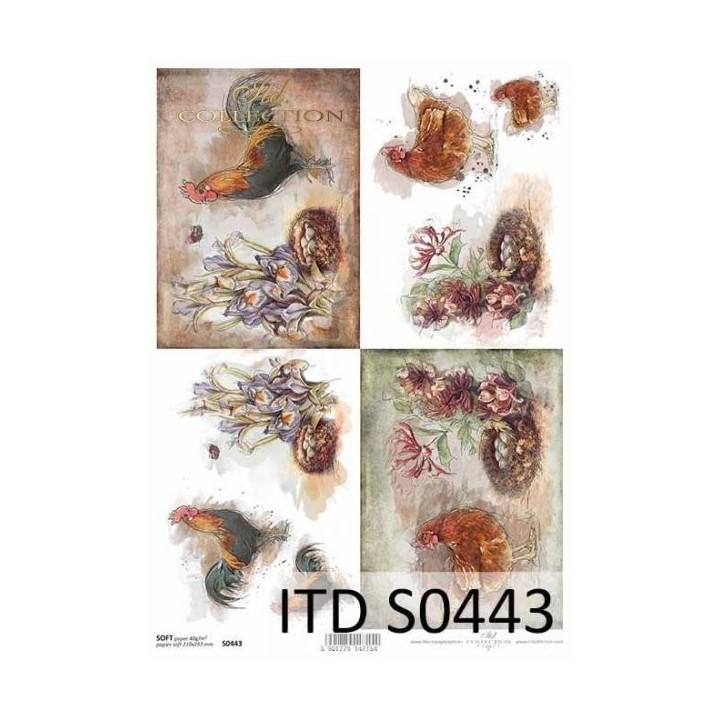 Decoupagepapier Zacht ITD S0443