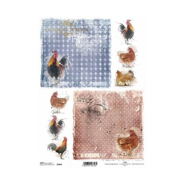 Decoupagepapier Soft ITD S0444