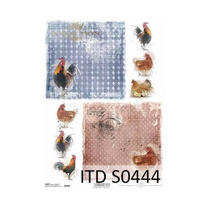 Decoupagepapier Soft ITD S0444