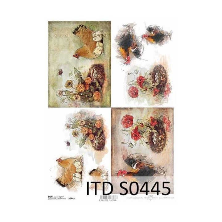 Decoupagepapier Soft ITD S0445