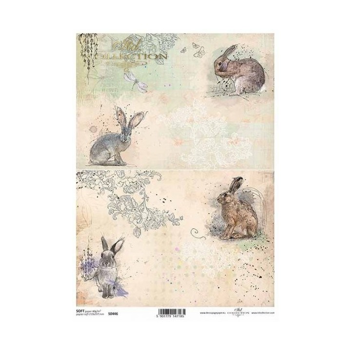 Decoupagepapier Soft ITD S0446
