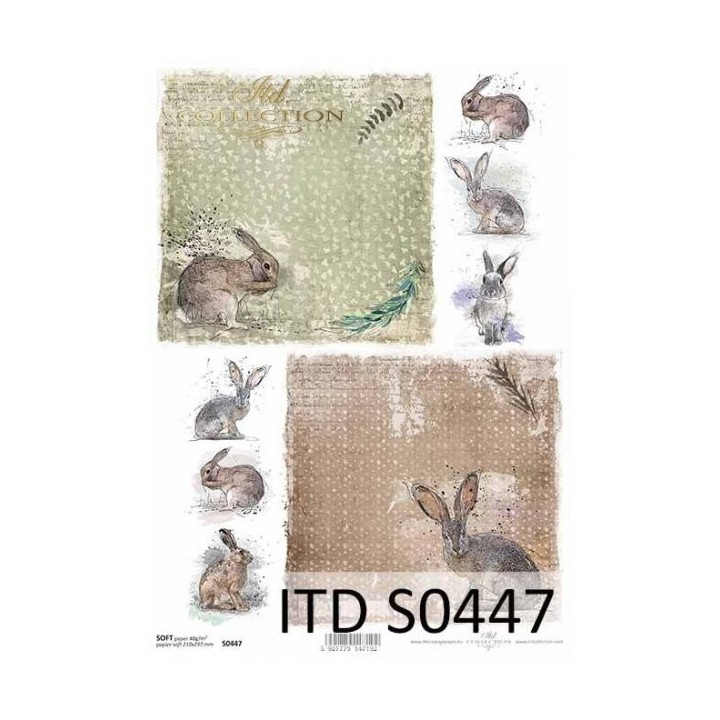 Decoupagepapier Soft ITD S0447