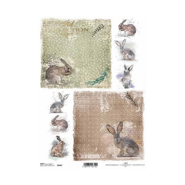 Decoupagepapier Soft ITD S0447