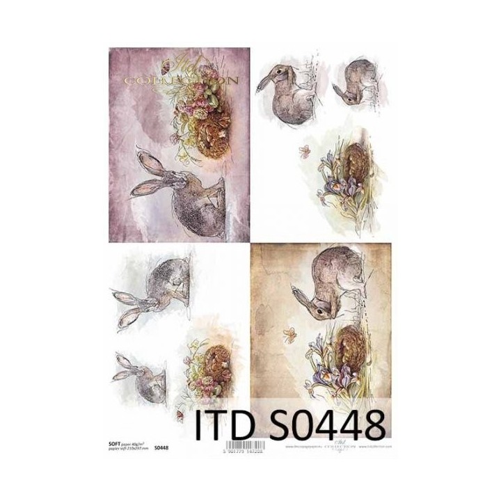 Decoupagepapier Soft ITD S0448