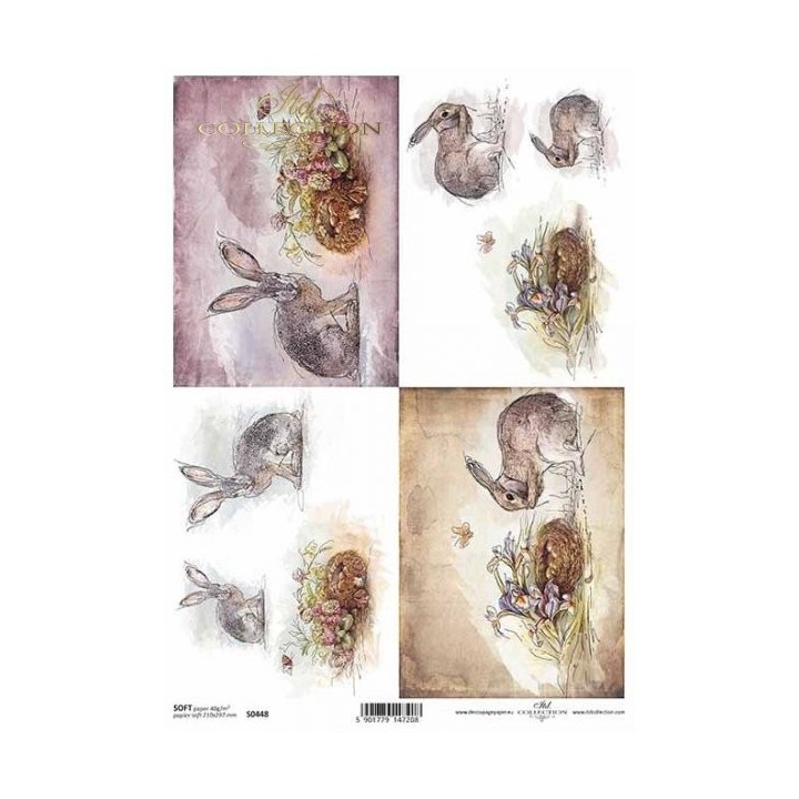Decoupagepapier Soft ITD S0448