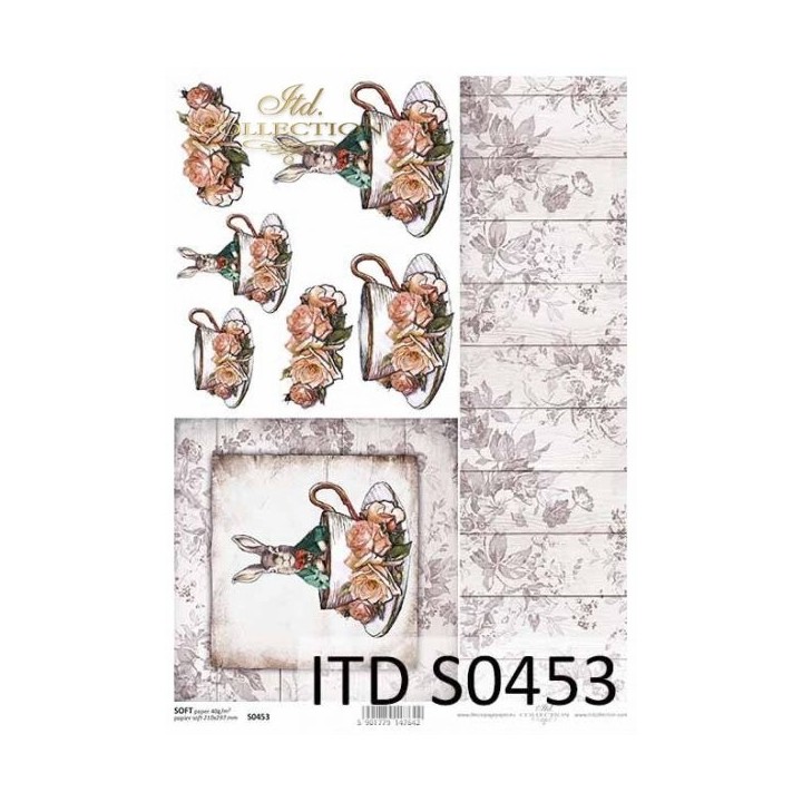 Decoupagepapier Soft ITD S0453