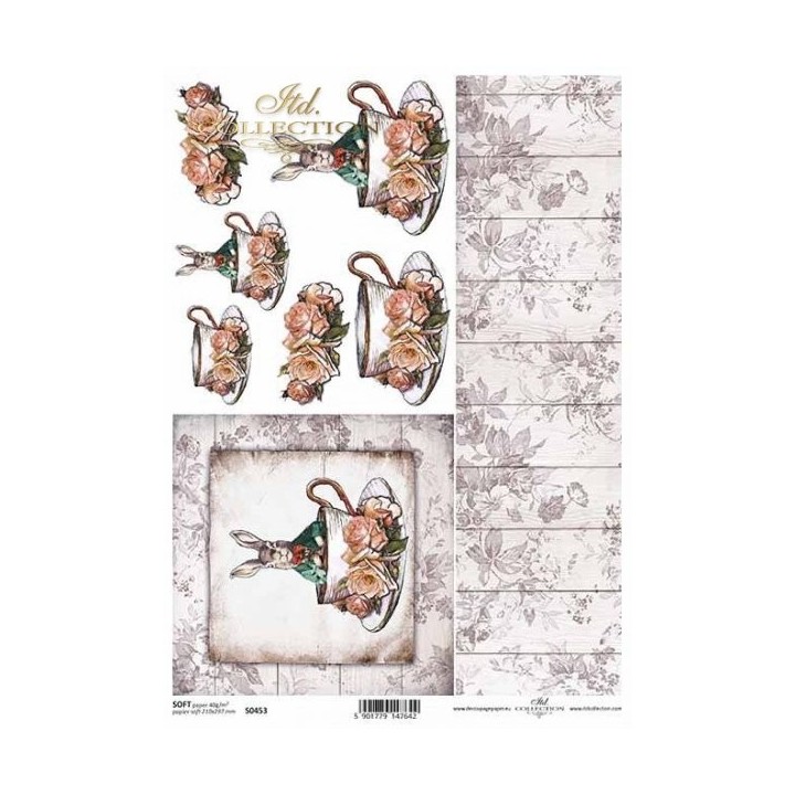 Decoupagepapier Soft ITD S0453