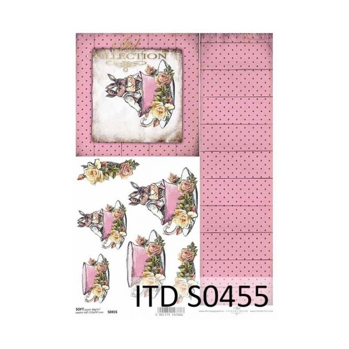 Decoupagepapier Soft ITD S0455