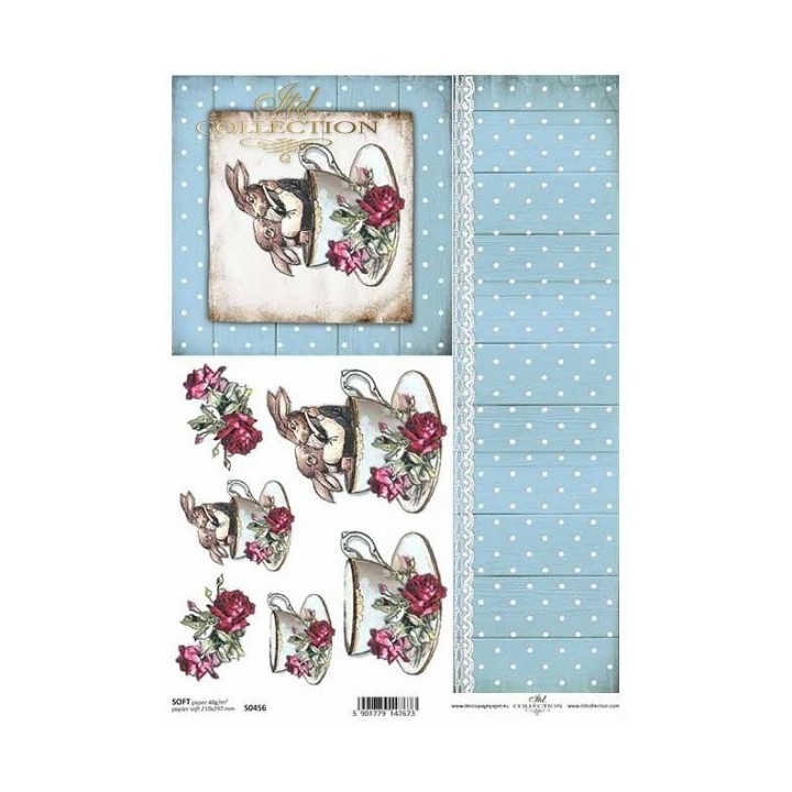 Decoupagepapier Soft ITD S0456