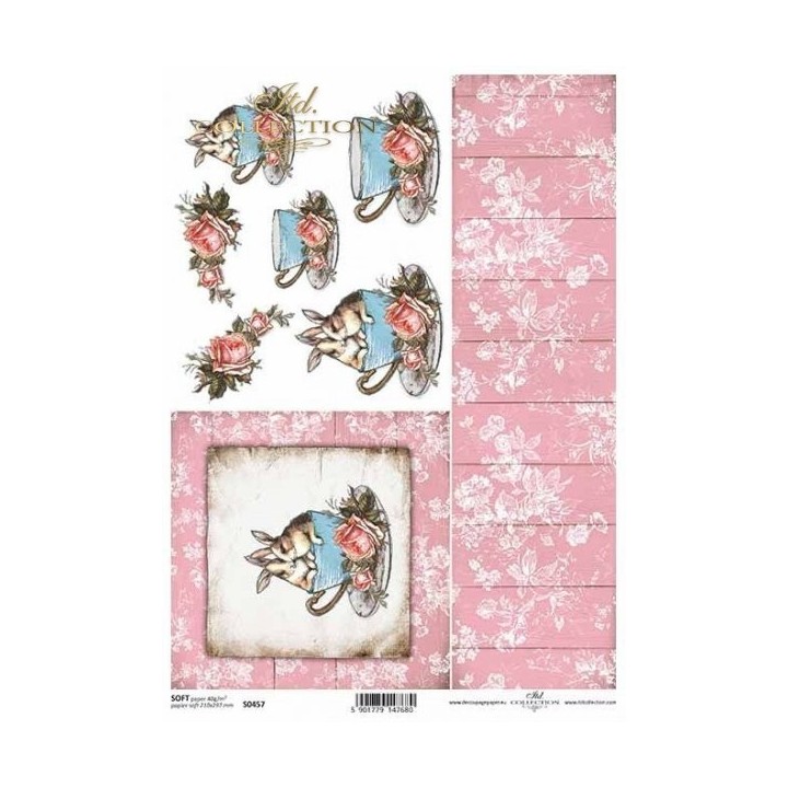 Decoupagepapier Soft ITD S0457