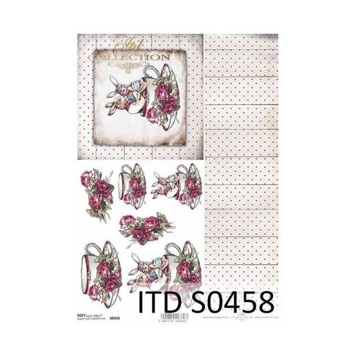 Decoupagepapier Soft ITD S0458
