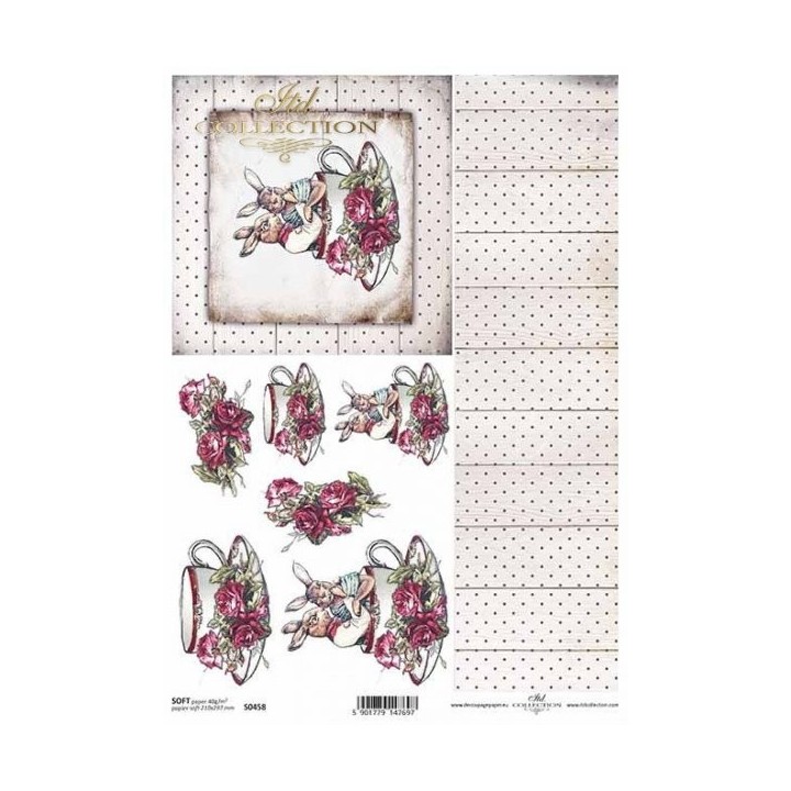 Decoupagepapier Soft ITD S0458