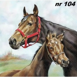 Horse love servet 33x33cm