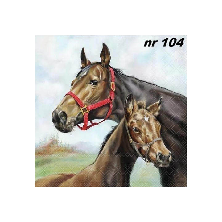 Horse love servet 33x33cm