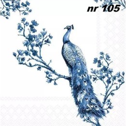 Royal peacock servet 33x33cm