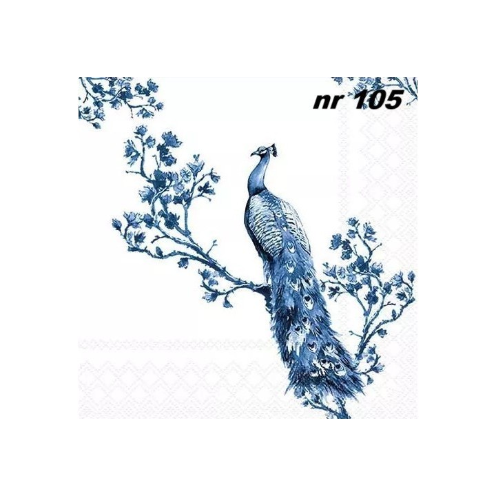 Royal peacock servet 33x33cm