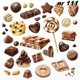 Sweet chocolates servet 33x33cm