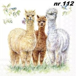 Alpaca friends servet 33x33cm