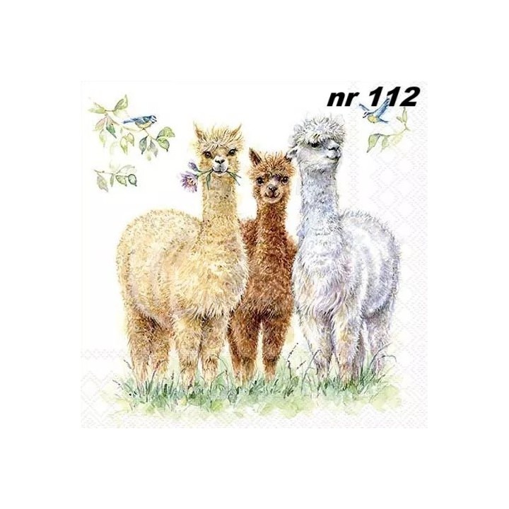 Alpaca friends servet 33x33cm