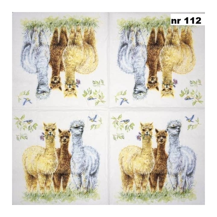 Alpaca friends servet 33x33cm