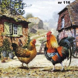 Rooster ranch servet 33x33cm