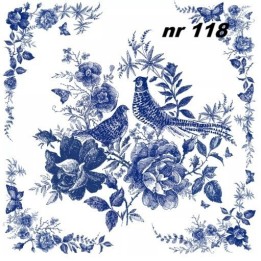 Fairytale Pheasant blue servet 33x33cm