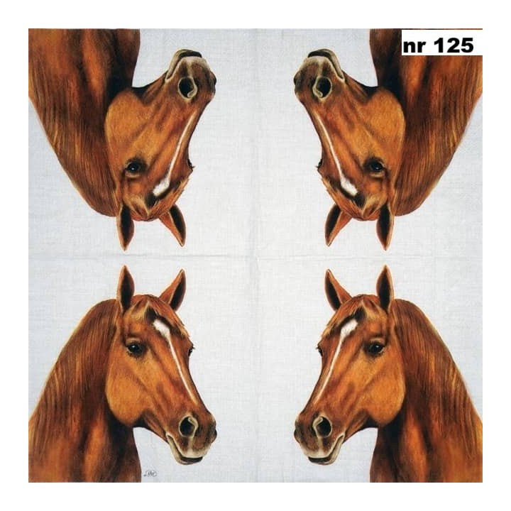 FARM HORSE cream servet 33x33cm