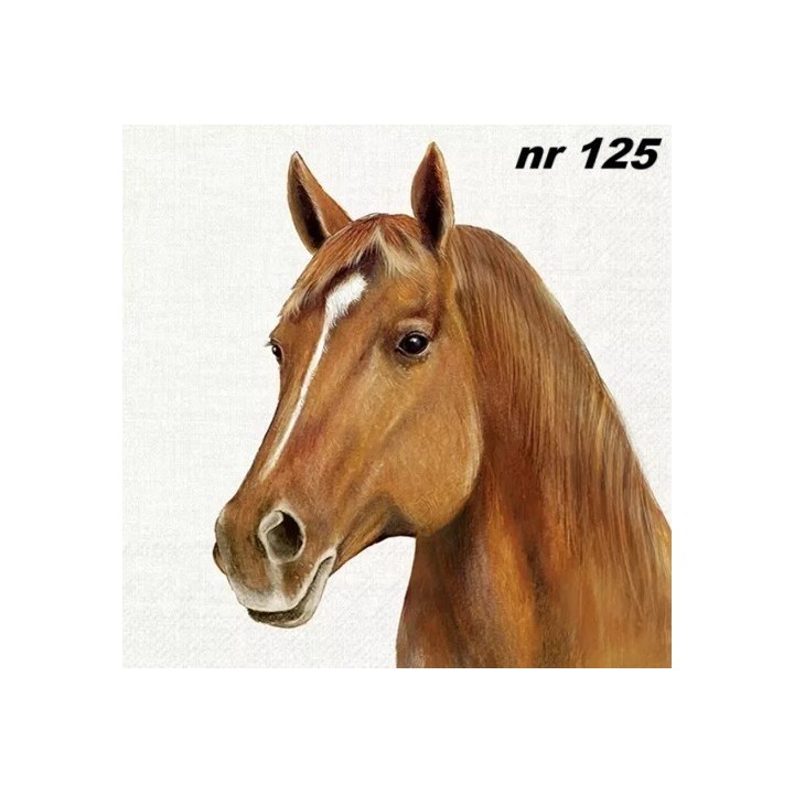 FARM HORSE cream servet 33x33cm