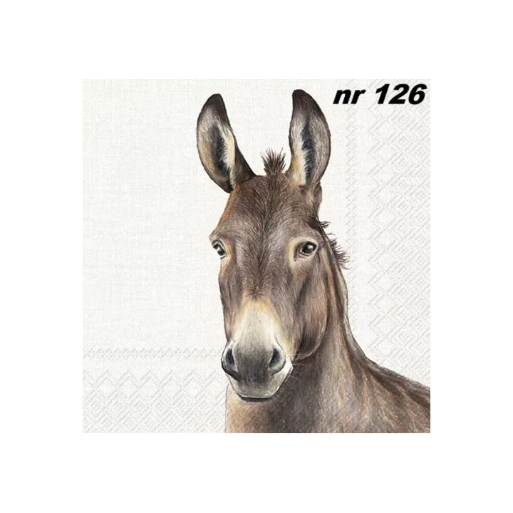 FARM DONKEY cream servet 33x33cm
