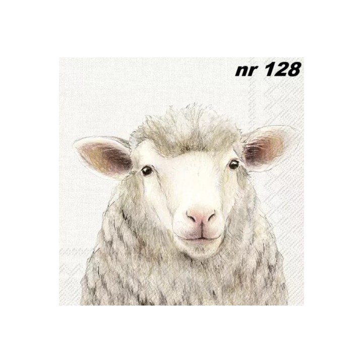 FARM SHEEP cream servet 33x33cm
