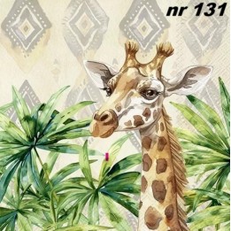 GIRAFFE cream servet 33x33cm