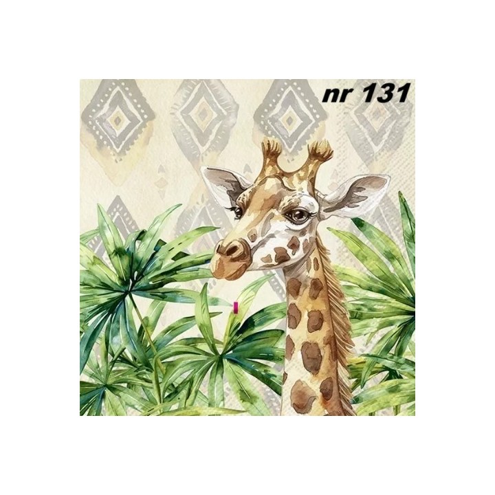 GIRAFFE cream servet 33x33cm