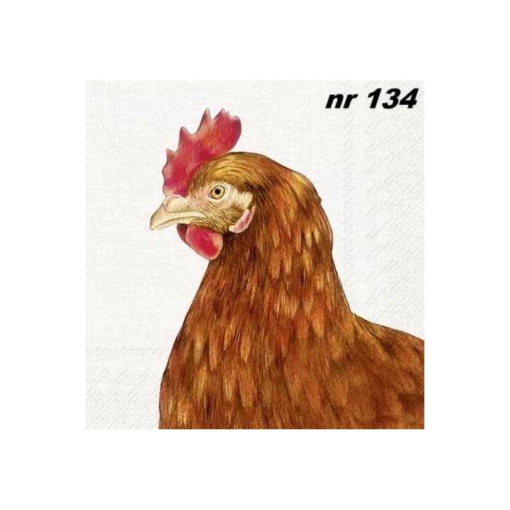 FARM HEN cream servet 33x33cm