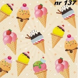 Ice cream servet 33x33cm