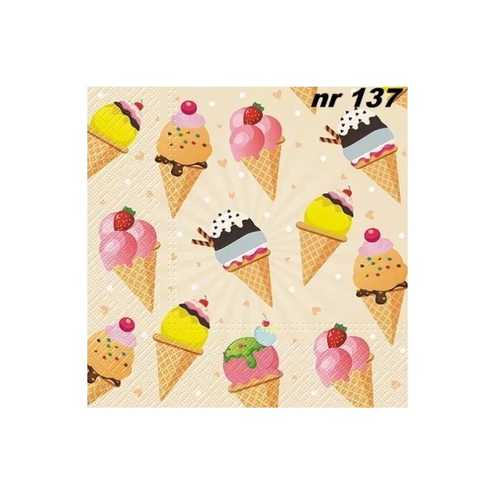 Ice cream servet 33x33cm