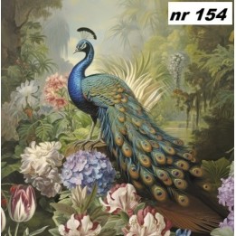 Peacock in elegant scene servet 33x33cm