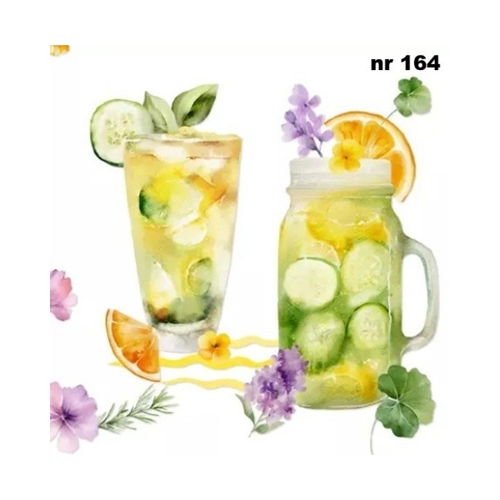 Fresh summer lemonade servet 33x33cm
